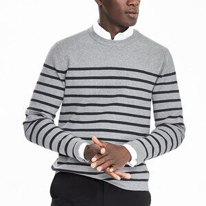 Banana Republic | Classic Stripe Crewneck Cotton Blend Sweater Mens, Size L